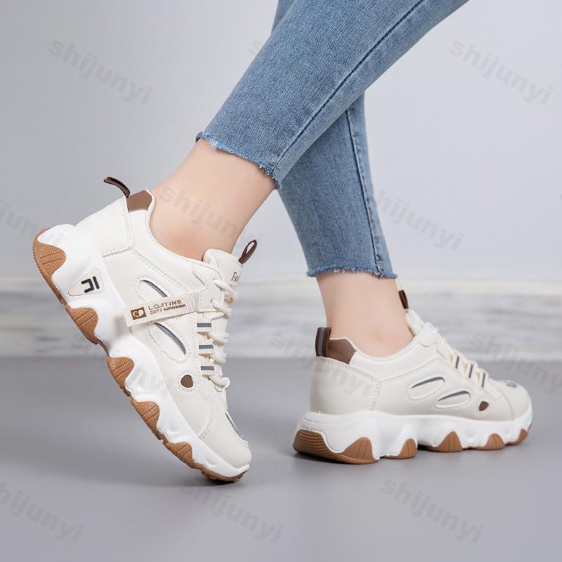 Fashion 2025 New Spring Women's Shoes Comfortable Soft Bottom Lace Up Anti Slip Sports Shoes Lightweight Outdoor Fashion Casual Shoes