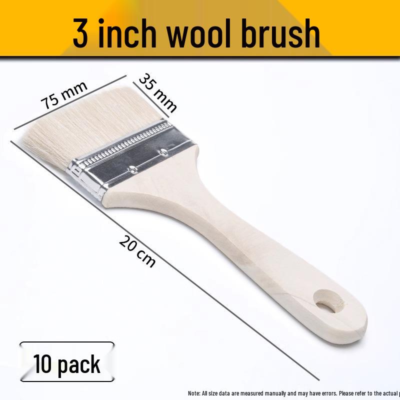 Traceless Soft Lamb Wool and Bristle Brush for Baking, Paint Coating, and Barbecue