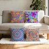 Manda Floral Pattern Pillow Cover Living Room Sofa Cushion Cover Bedroom Room Bed Pillow Cover Home Decoration