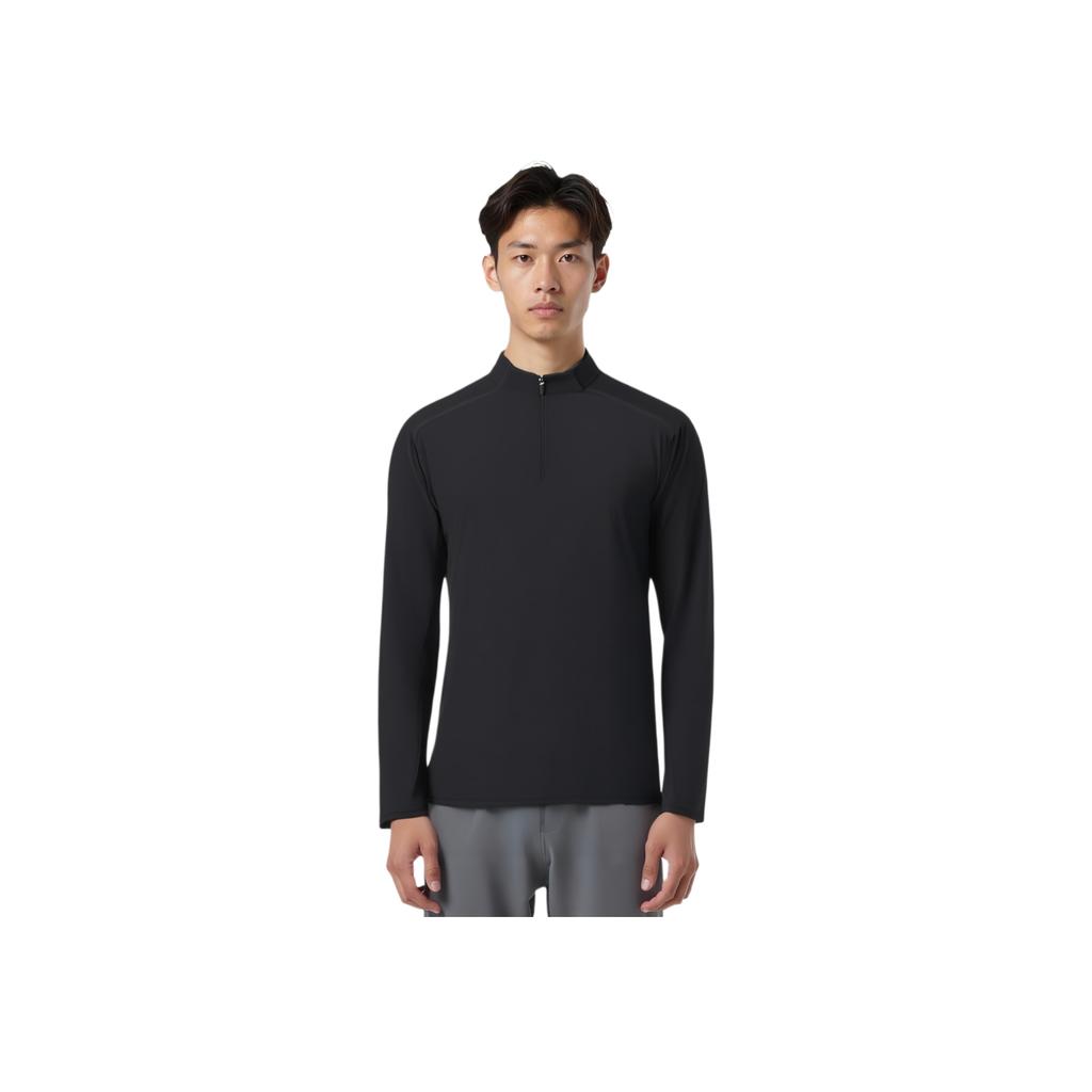 Anta Champion All-Weather Series Stand Collar Pullover Solid Color Comfortable Versatile Breathable Casual Simple Long Sleeve T-Shirt 152530414-4