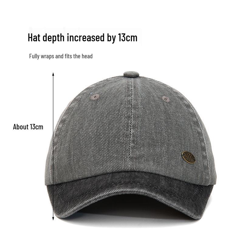Retro Washed Distressed Short Brim Baseball Cap - Unisex Sun Protection Hat for Spring/Summer