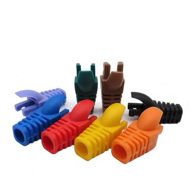 RJ45 CAT6 CAT5e Adapter Cap Ethernet Network Cable Connector Plugs RJ45 Caps Cat 5 CAT6 Protective Sleeve Multicolour