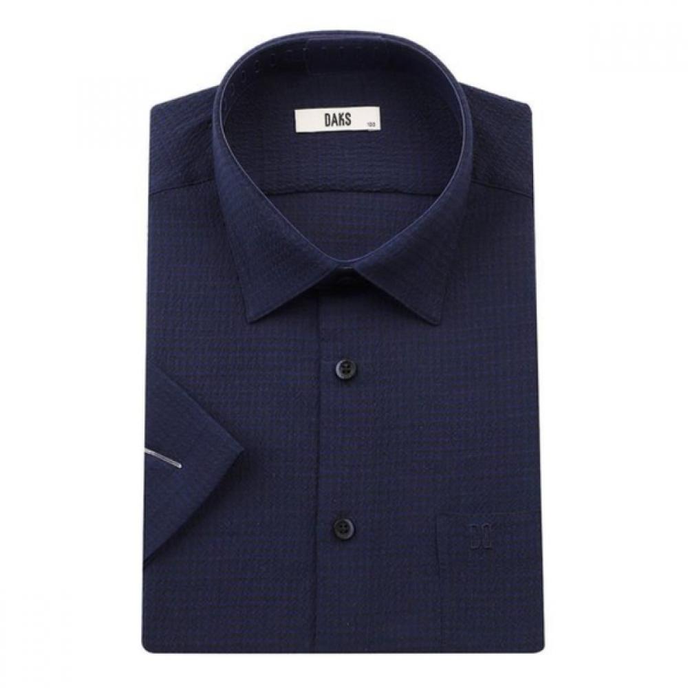 Daks 26th Ss No Care Seersucker Solid Like Summer Short Sleeve Regular Fit Shirt DMS3SHCS102-N1/95