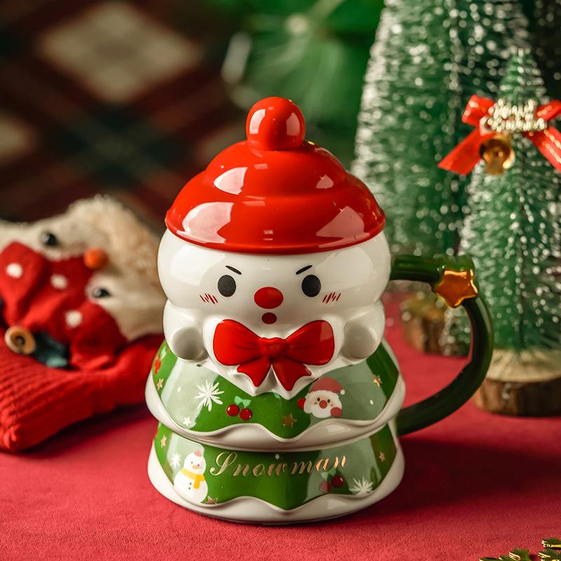 Christmas Gift Mug High End Sense Christmas Cup Ceramics Gift for Girls' Companions and Small Gifts for Employees and Customers