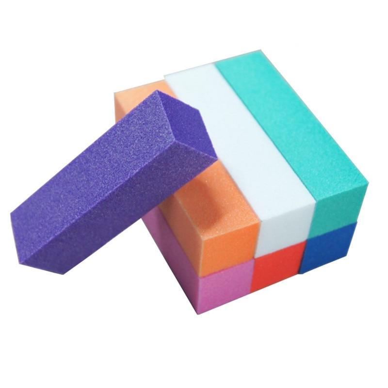 5ks Nehtové pufry Sponge Pilník pro UV gel Bílý Pilník Buffer Block Lesk Manikúra Pedikúra Broušení Nail Art Tool Krása Zdraví