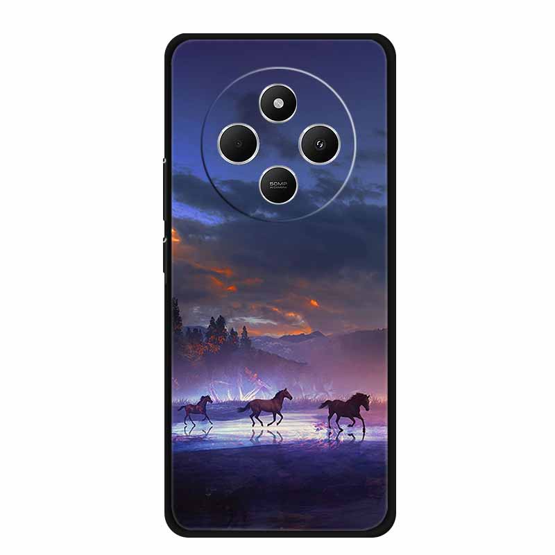 Phone Case For Xiaomi Redmi 14C Back Cover Case 14 C Black Silicone Soft Funda For Redmi 14C Case Redmi14C 6.88" Shockproof Bag