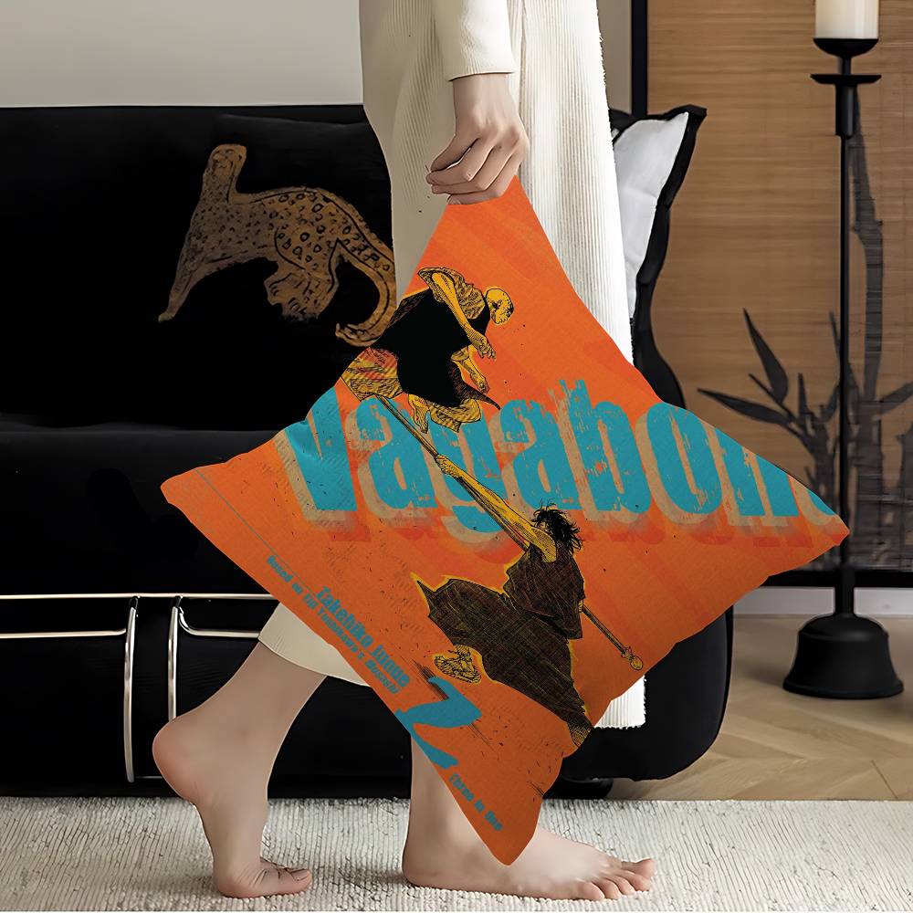

Vagabond Classic Manga Pillow Gift Home Office Decoration Bedroom Sofa Car Cushion Cover case 45x45 12x12Inch