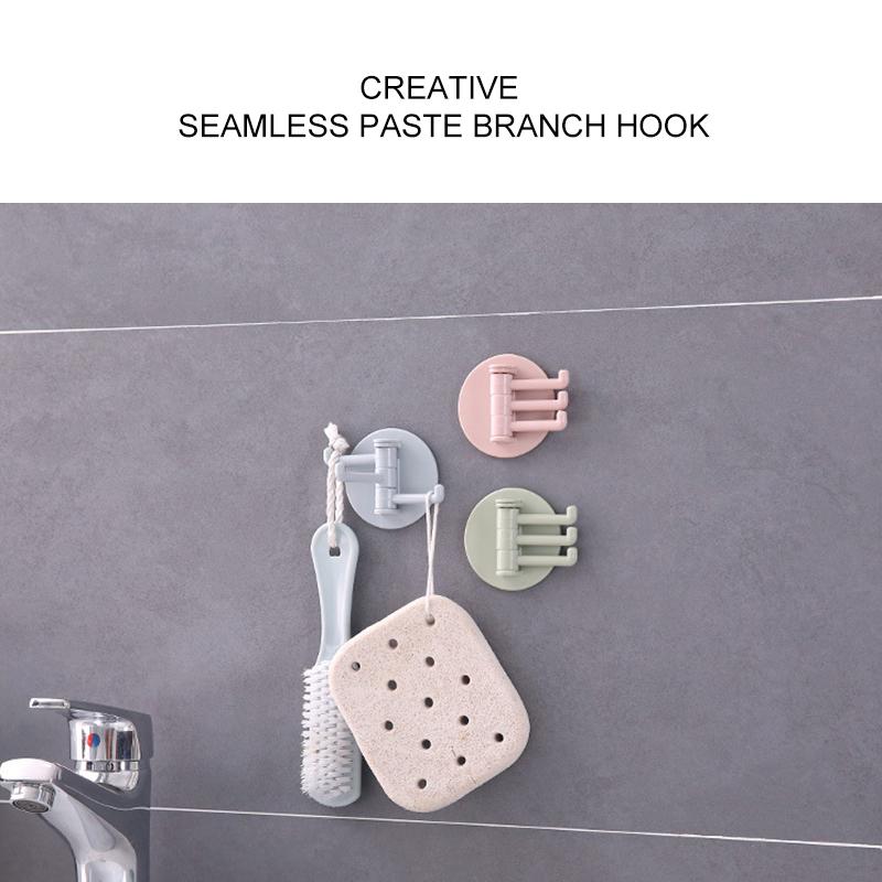 Hook Up Not Easy To Fall Off Strong Bearing Capacity Grey Save Space Blue Multifunctional Seamless Bathroom Hooks Home Storage