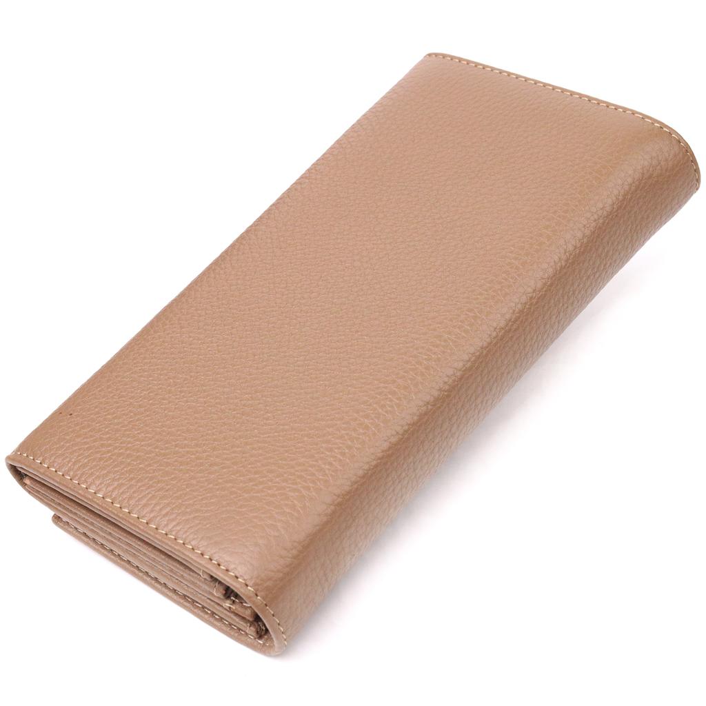 Women's Purse with Coin Holder Made of Genuine Leather CANPELLINI Wallet 21523 Beige