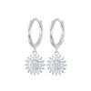 925 Silver Needle Vintage Geometric Pendant Earrings Round/Square/Shell Earrings for Women Fashion Jewelry Pendientes