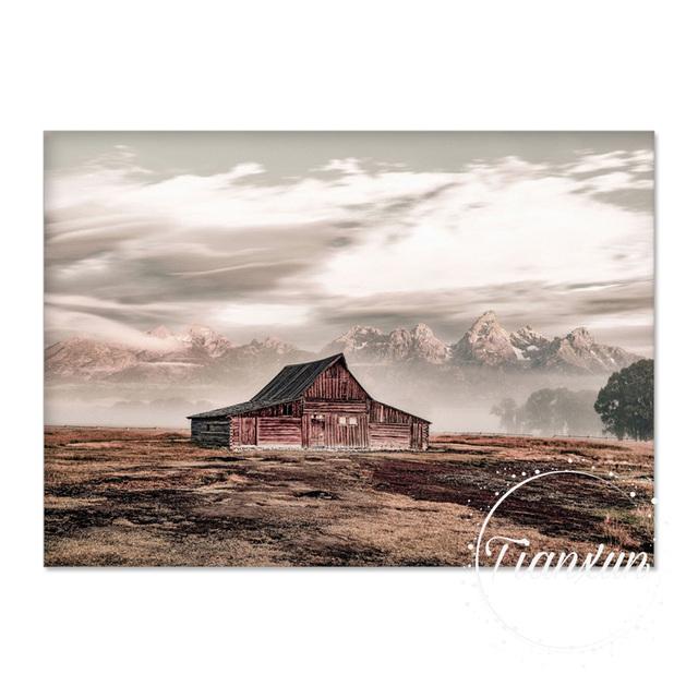 Wall Art Canvas Painting Reed Lake Snow Rock Hill Bull Nordic Posters And Prints Wall Pictures For Living Room Home Decoration No Frame