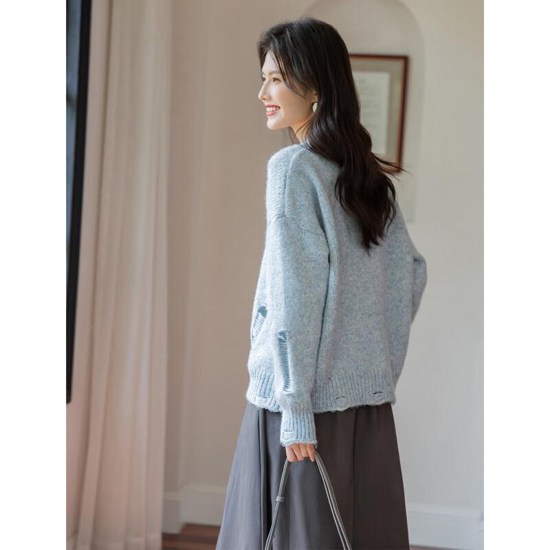 

ITISF4 V-Neck Oversized Knit Sweater One Size