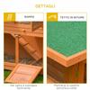 Outdoor Wooden Rabbit Hutch with House and 2-Story Enclosure, 122x48x100 Cm