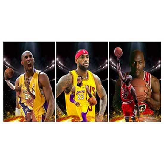 European & American 3D Stereo Sports Poster: Gradient Naked Eye Lenticular Art