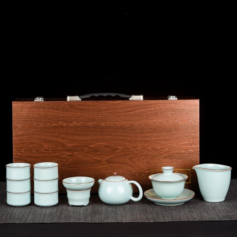Beige Ru Kiln Ceramic Gongfu Tea Set