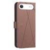 For iPhone Air Case BINFEN COLOR BF35 Geometry Imprinted Leather Phone Cover RFID Blocking Wallet Stand