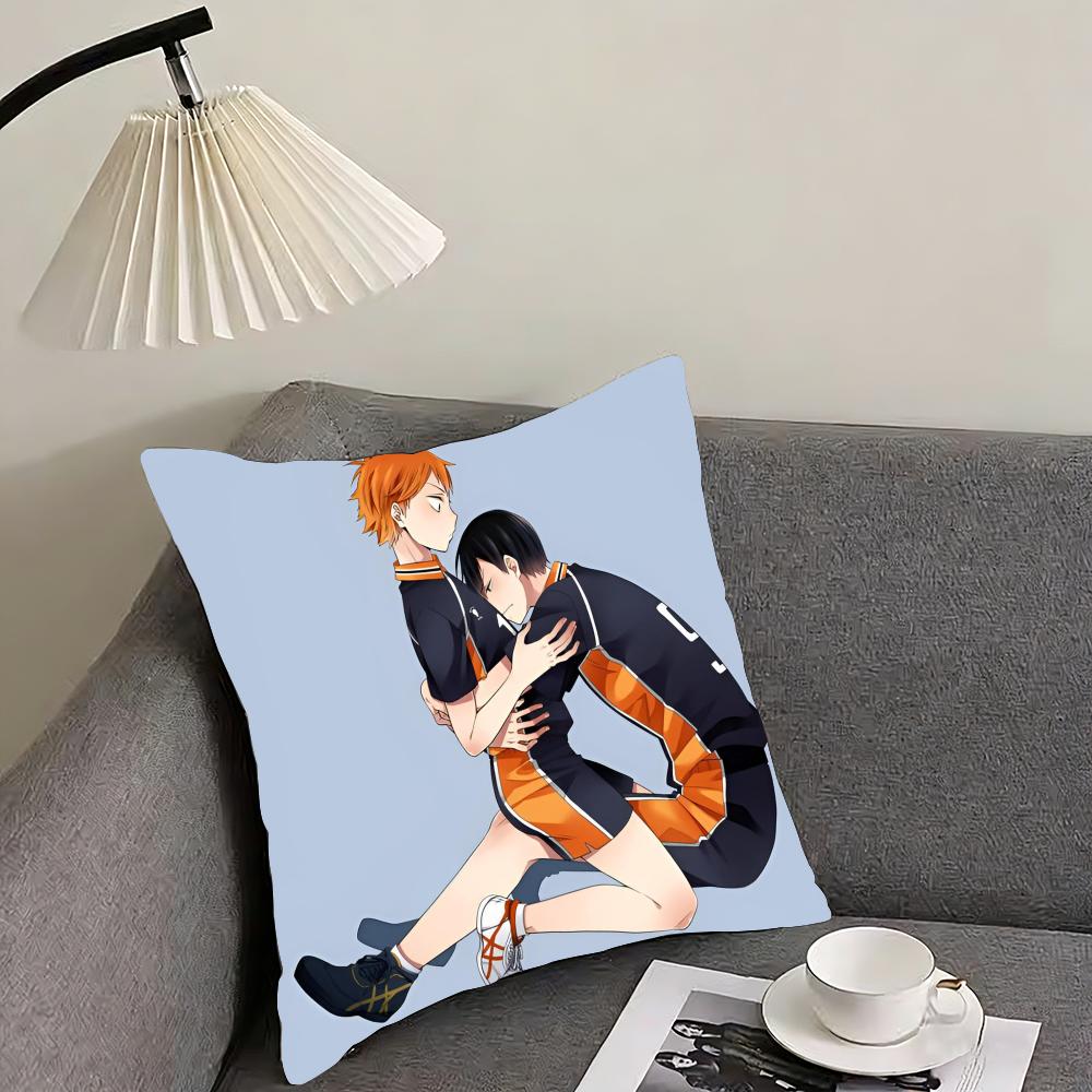 Poszewka na poduszkę Haikyuu Dwustronna pluszowa poszewka na poduszkę – Do samochodu, sofy, sypialni, idealna na prezent.
