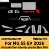 For MG S5 EV 2026 Panel Dashboard Navigation Automotive Interior Protective Film TPU Anti-Scratch Sticker