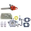 Carburetor for 028 028AV 028WB chainsaws compatible with For Tillotson HU40D WT16B mower includes filter gasket