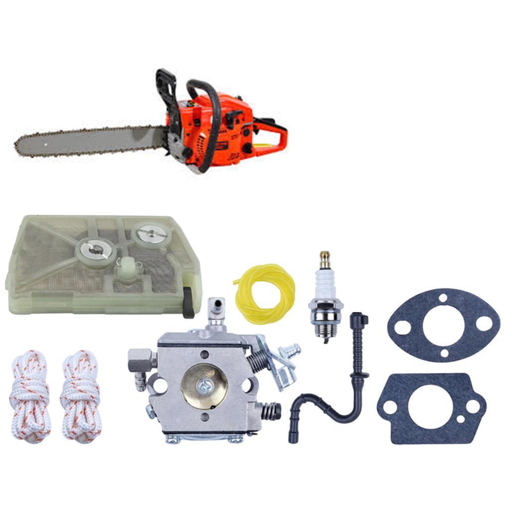 Carburetor for 028 028AV 028WB chainsaws compatible with For Tillotson HU40D WT16B mower includes filter gasket