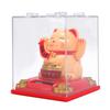 Solar Powered Waving Cat Good Luck Fortune Ornament   Welcoming Decor with Clear Cover