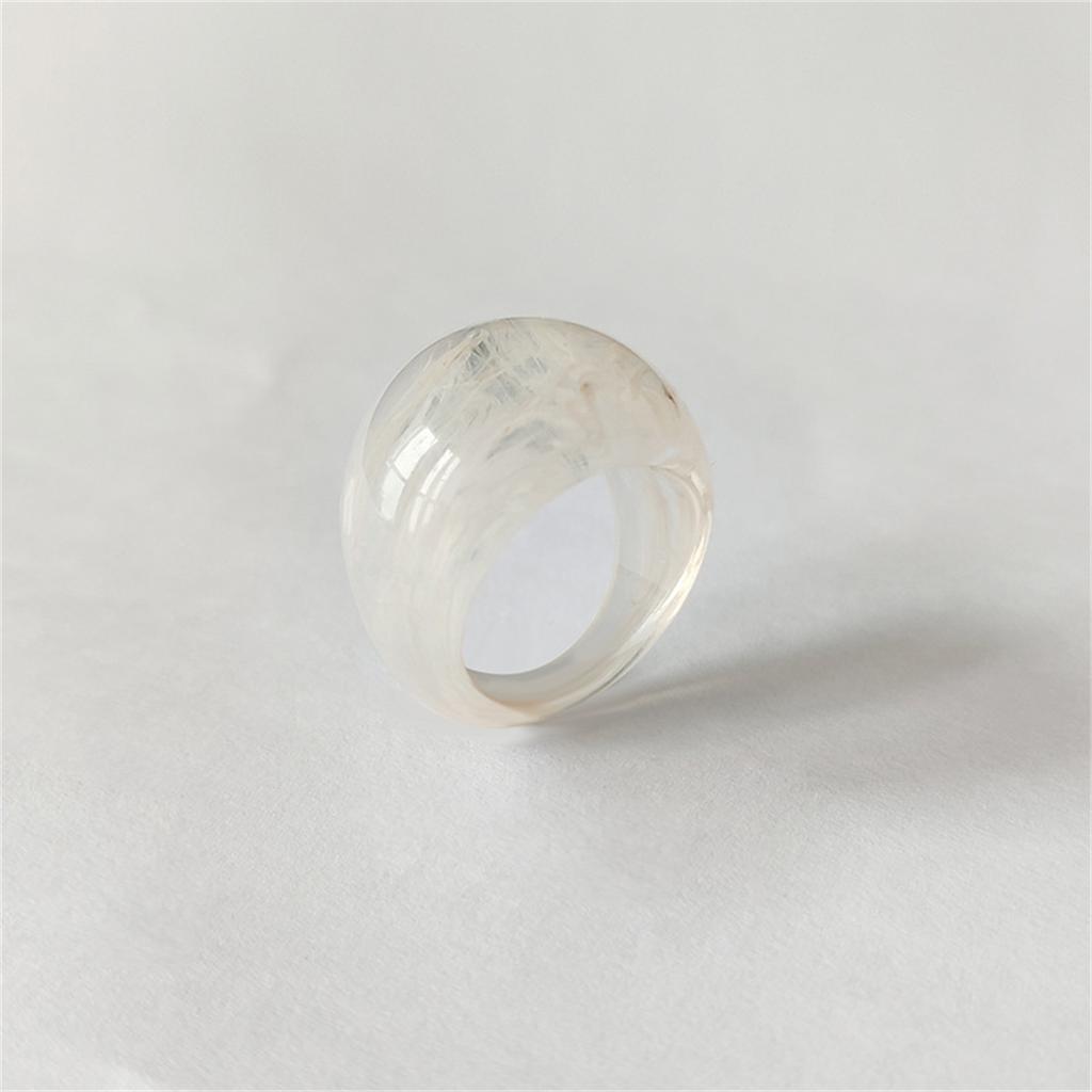 Neuer Vintage Ring für Damen Transparenter Bunter Acrylharz Ring Korea Mode Geometrischer Ästhetischer Schmuck Trend Punk Ringe