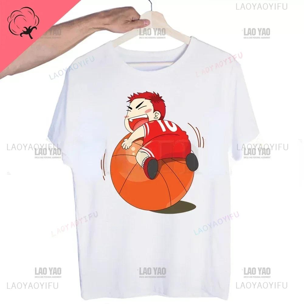 Classic Japanese Anime Harajuku SLAM DUNK Tshirt for Men Short Sleeve Man Tops T Shirt for Male White Casual T Shirt Women Tees