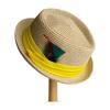 Cappello Panama Uomo Cappello Pork Pie Vintage Britannico Trilby Cappello di Paglia Fedora Traspirante Cappello da Sole da Spiaggia Cappello a Tesa Larga Cappello di Paglia Intrecciato a Mano