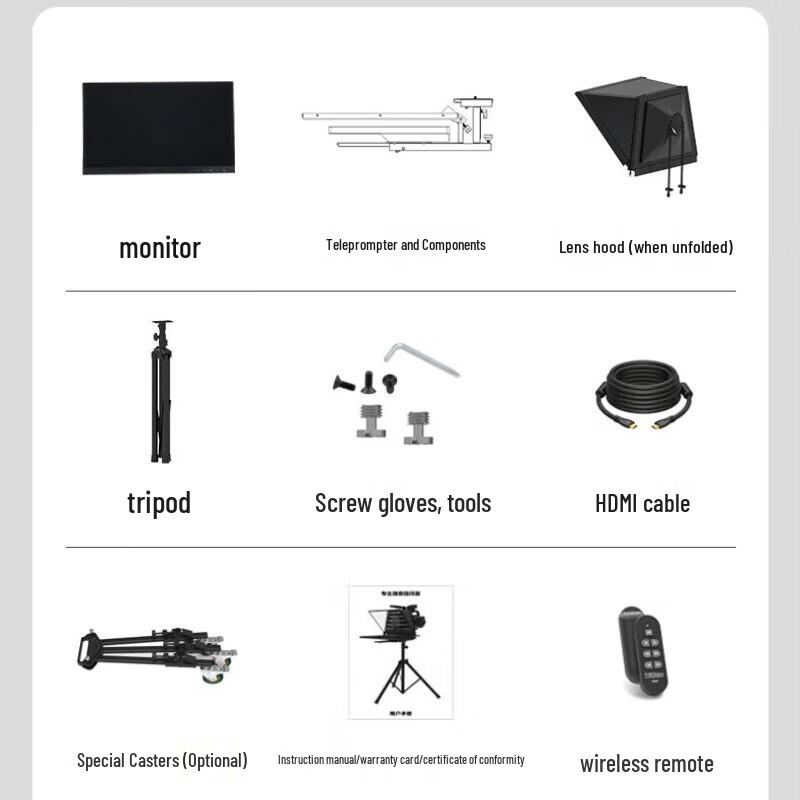 Tianying Shutong 22-inch Professional Teleprompter Kit