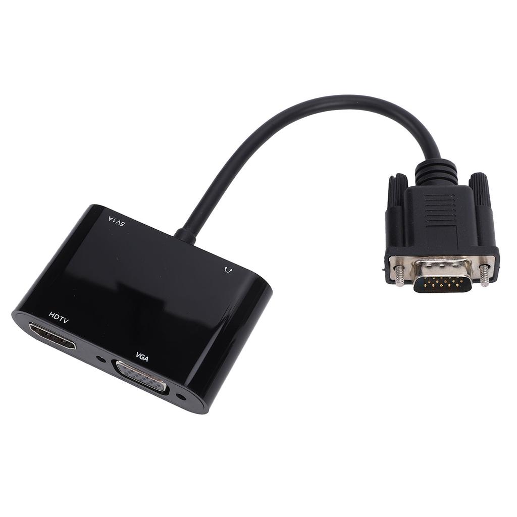 Convertor de la VGA la Interfață Multimedia de Înaltă Definiție Ieșire VGA Intrare Convertor VGA la Interfață Multimedia de Înaltă Definiție Adaptor VGA cu Intrare de 3.5mm