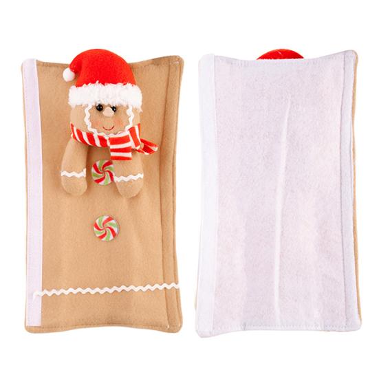 Yousheng 1 Pair Christmas Refrigerator Handle Covers Cookie Man Design Fabric Cloth Kitchen Appliance Handle Sleeves