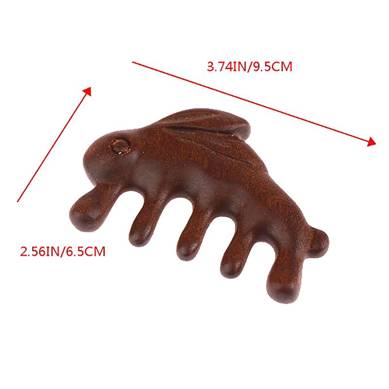 Wood Therapy Massage Comb Head Face Scalp Gua Sha Massager Natural Facial Sandalwood Wide Tooth Guasha Scraping Body Massage