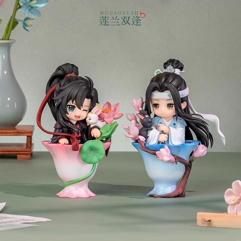 Mo Dao Zu Shi Official Wei Wuxian Lan Zhan Blind Box Porcelain Rhyme Flower Language Series Desktop Decoration Pvc Toy Gift