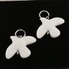 Fashion White Ceramic Peace Dove Necklace for Women Vintage Geometric Round Hoop Earrings Jewelry Gift