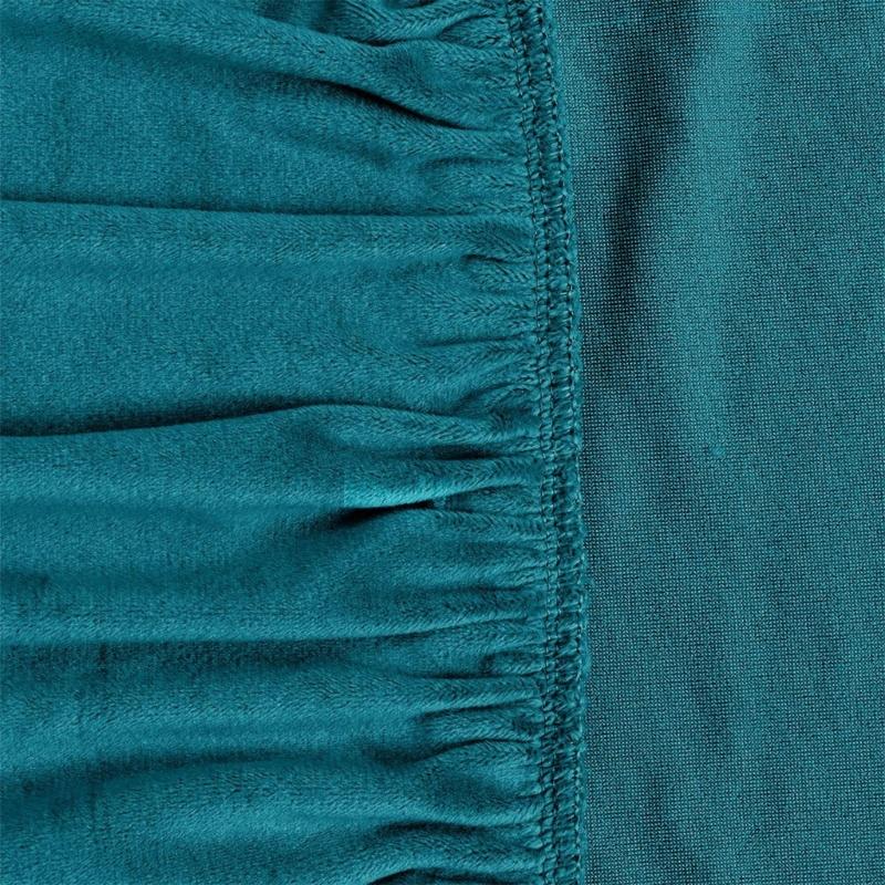 Stretchable High Back Chair Cover Elegant Velvet Slipcovers for Dining Room Chairs Protects From Wear