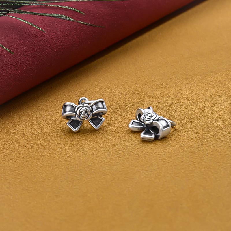 Sterling Silver Bow Knot Spacer Beads for DIY Bracelets