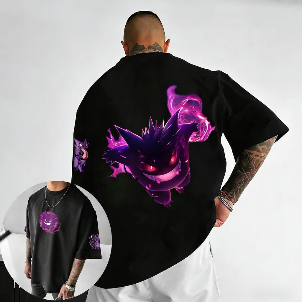 Game Co Branded Printed Cotton T-shirt 2026 Men's and Women's Summer New Hip-hop Trend Casual Loose Y2K Parent-child Top