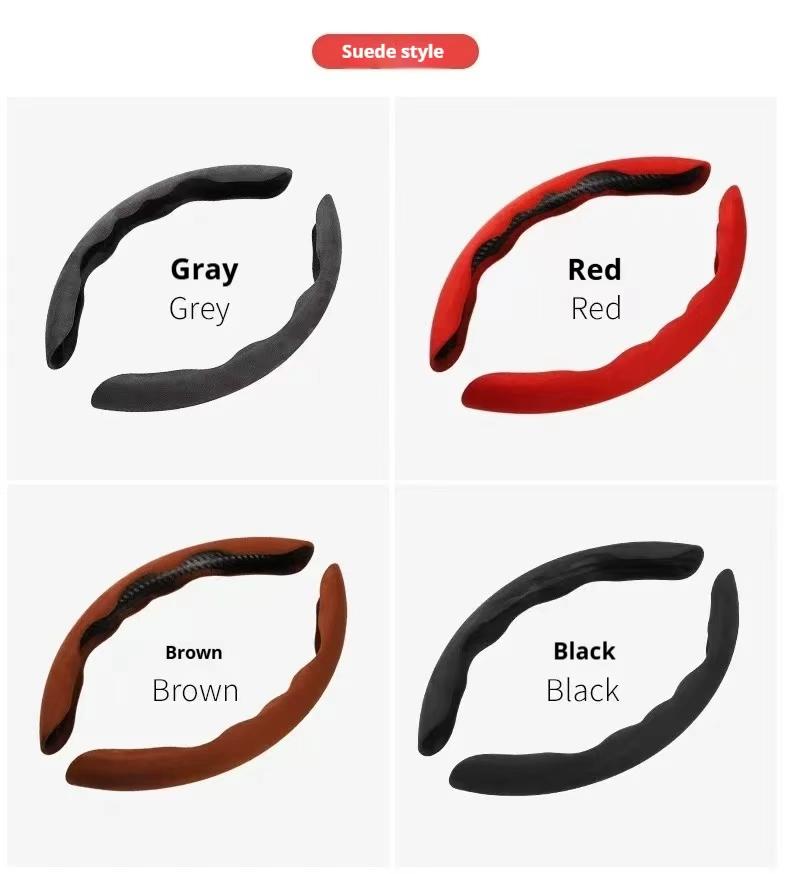 For Jaguar F-TYPE Car Steering Wheel Cover 38CM Anti-Slip Suede Steering Wheel Cover Auto Decoration Accessory PP32