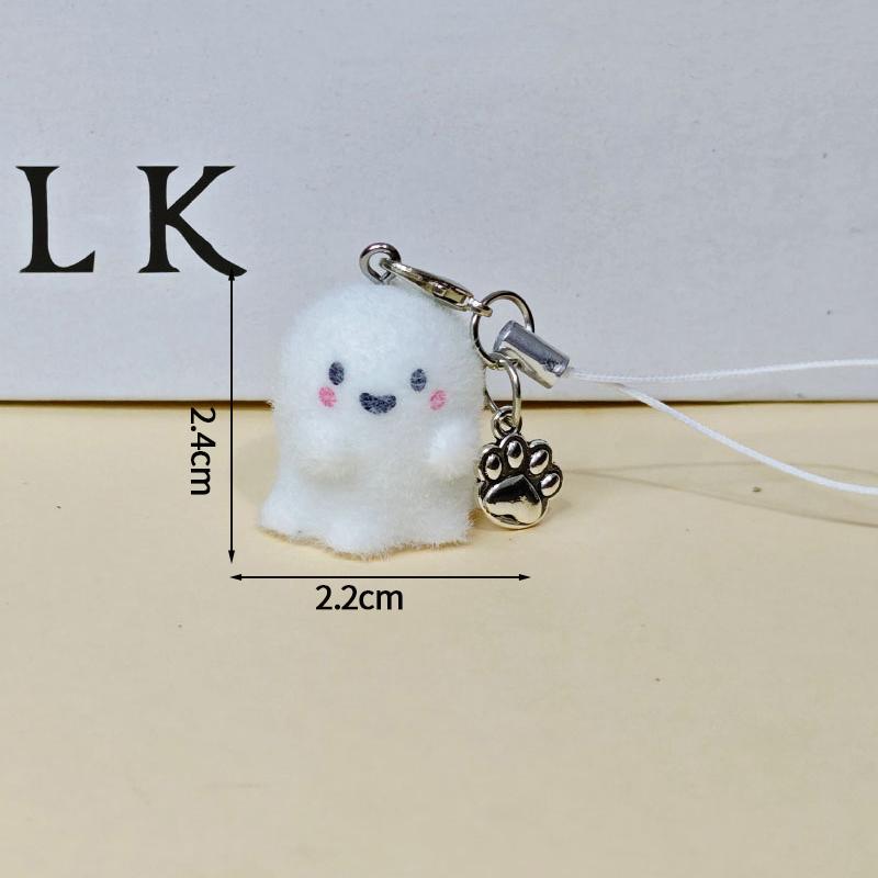 

Halloween Ghost Keychain With Led Light Spooky Decor Itemative Keyring Bag Pendants Boo Basket Stuffers Halloween Party Favors