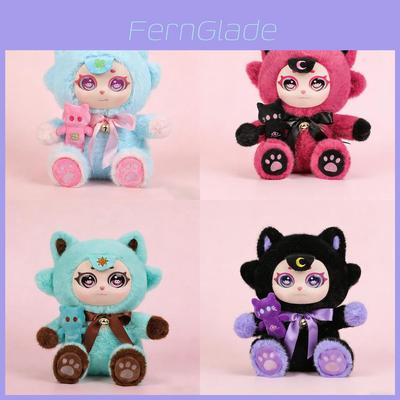 Cute Purple Moon Ghost Cat Plush Toy Cartoon Soft Doll For Kids And Collectors