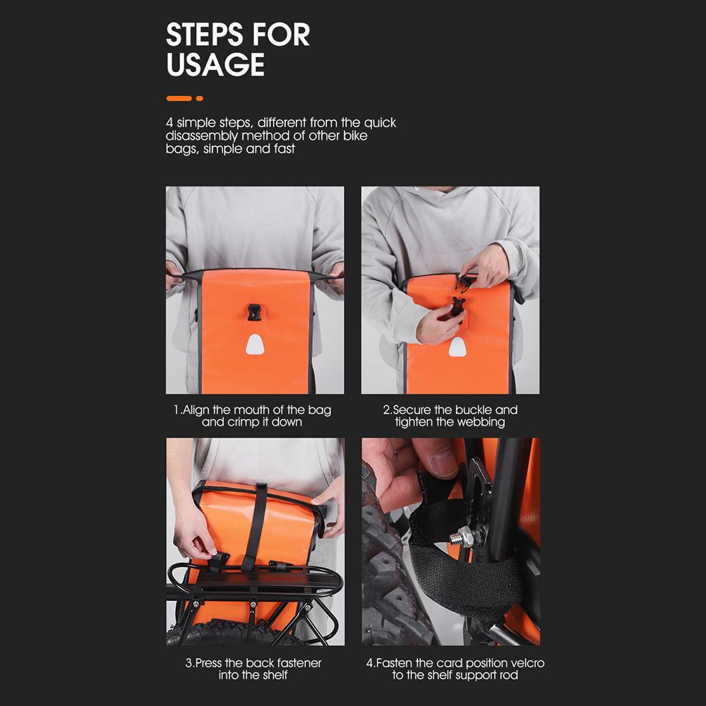 Bike Rear Seats Bag Bicycle Riding Storage Bag Large Capacity Bicycle Rack Seats Trunk Bags  Travel
