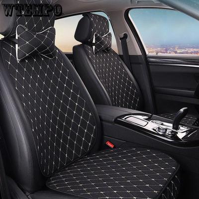 Fünfsitziges Autositzkissen Four Seasons General Flachs Rutschfestes Autositzkissen Atmungsaktiv Hochwertiges, günstiges Autositzkissen mit Rückenlehnenbezug