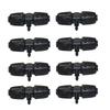 10Pcs 16mm to 4/7mm Tubing Connector Garden Flower Irrigation Water Adapter 6-Ways PE Tubing to 1/4'' Micro Hose Connector Joint