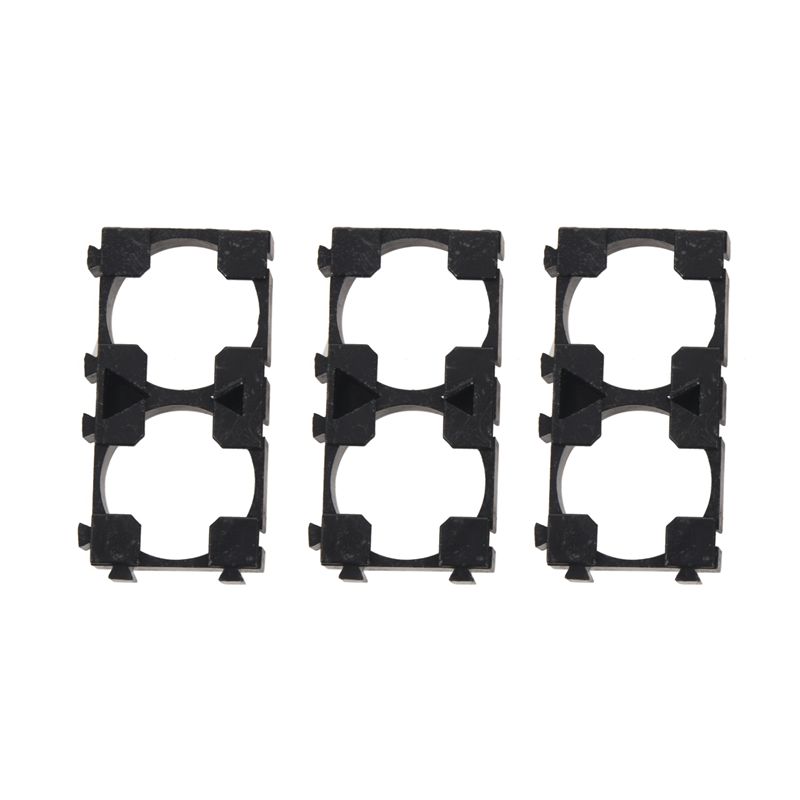 ABUL-100X 18650 Lithium Battery Double Holder Bracket For DIY Cell Pack Black