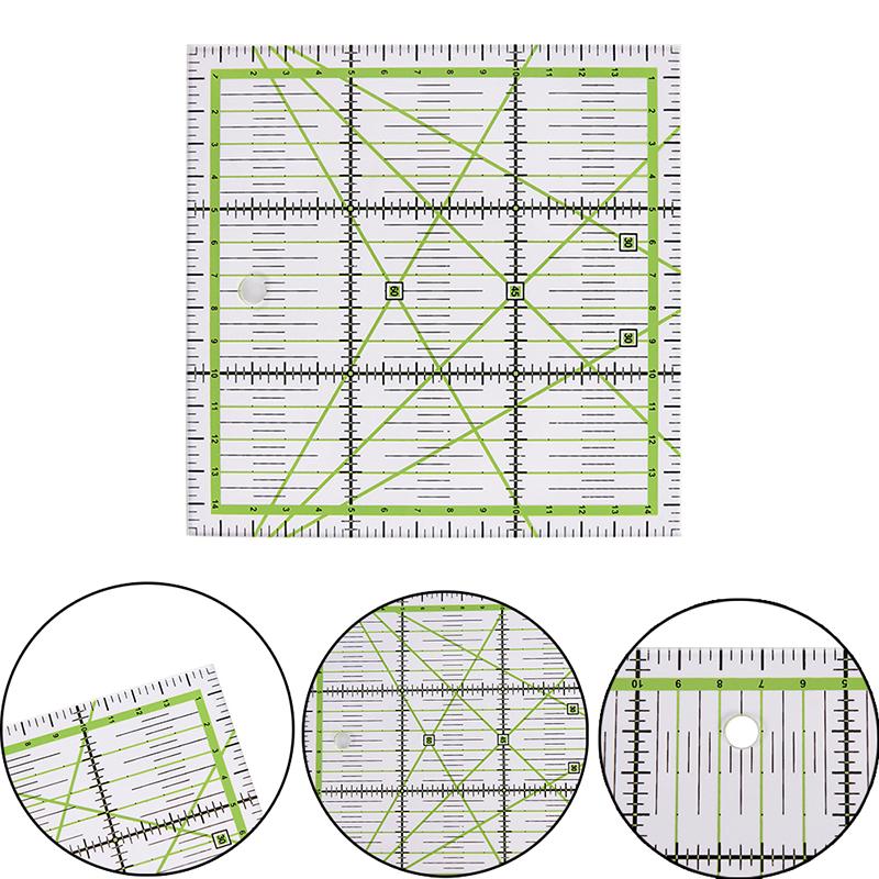 15*15Cm Transparent Quilting Sewing Patchwork Ruler Cutting Tool Tailor Diy