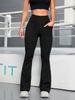 Women's High Waist Flare Yoga Pants - Butt Lifting, Wide Leg, Tight Fit with Pockets for Spring & Summer Fitness