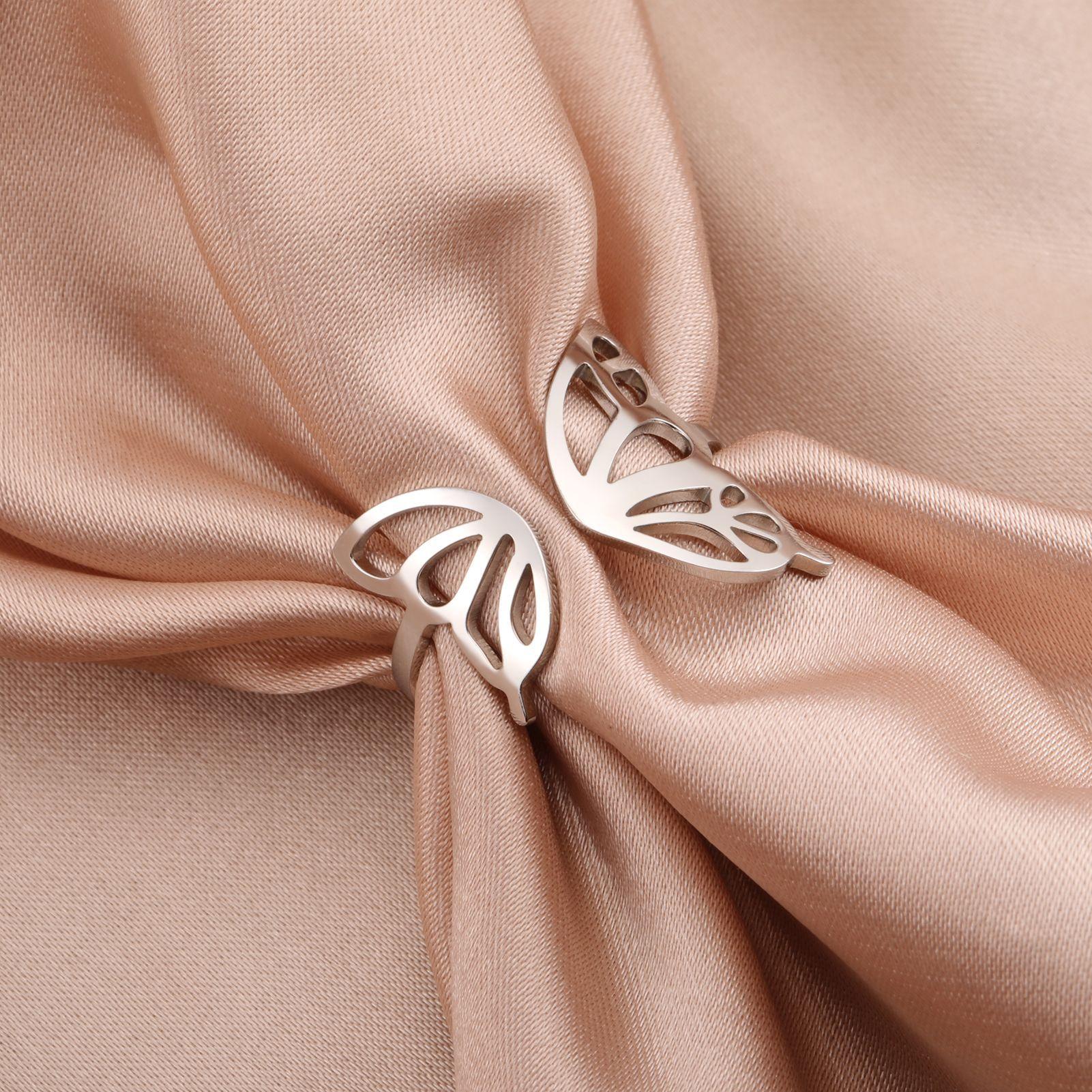 

Открытые кольца в виде цветка и бабочки для женщин, регулируемое кольцо из нержавеющей стали золотого цвета, модные украшения в виде насекомых, подарок на день рождения opening adjustable