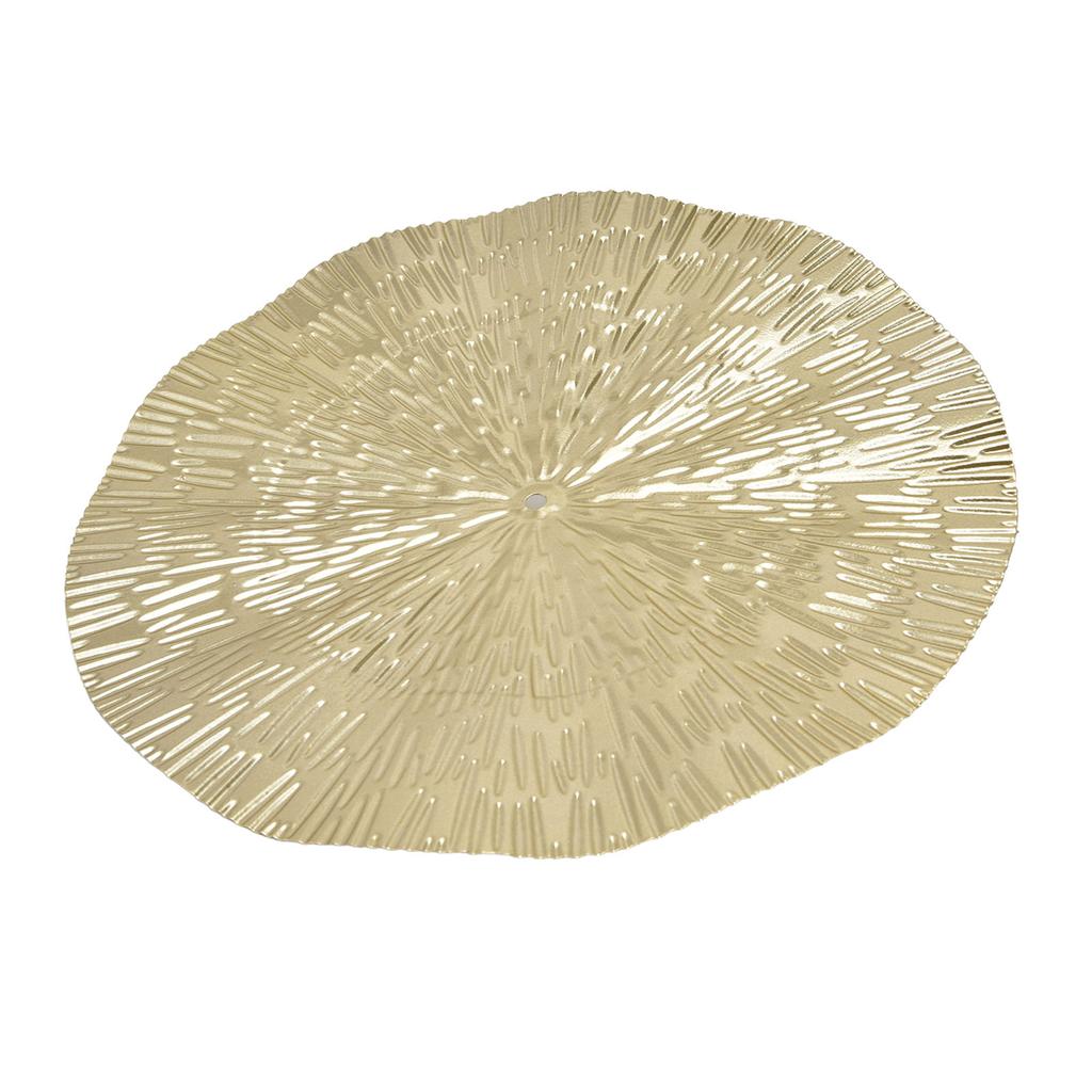Round Wall Art Decor Elegant Style Iron Material 24.5cm/9.6in Delicate Texture Appearance Golden