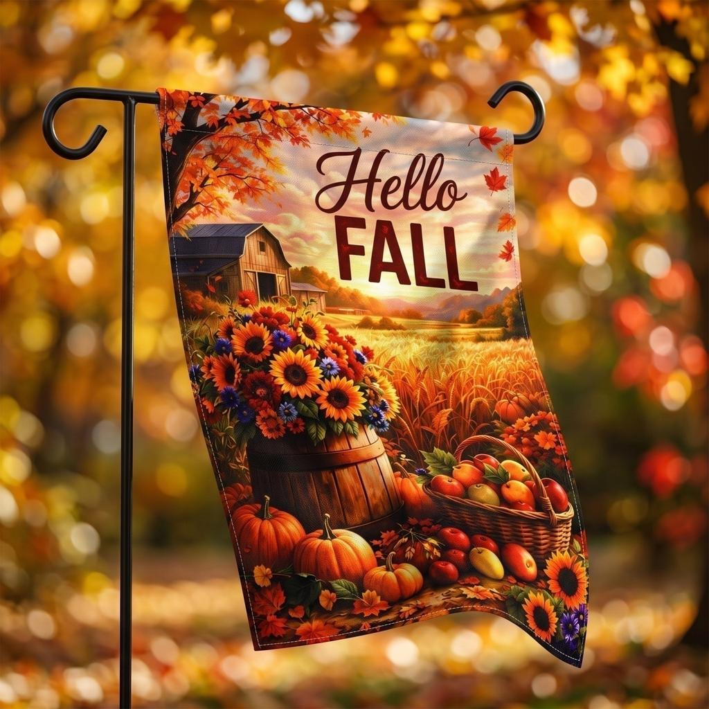 Fall Garden Flag Double-Sided Seasonal Decor for Outdoor Indoor Yard