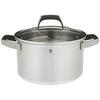 Zwilling J.A. Henckels Japan HI Style Basic Deep Double Handle Pot 24cm 6L Stainless Steel Polished Finish Stock IH Compatible Silver
